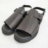foot the coacher 新品 OPEN TOE SANDALS GLOXI CUT MEDIUM SOLE 8 1/2 定価41800円 サンダル 黒 メンズ フットザコーチャー【中古】5-0415S♪