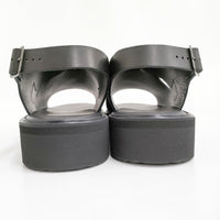 foot the coacher 新品 OPEN TOE SANDALS GLOXI CUT MEDIUM SOLE 8 1/2 定価41800円 サンダル 黒 メンズ フットザコーチャー【中古】5-0415S♪