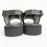 foot the coacher 新品 OPEN TOE SANDALS GLOXI CUT MEDIUM SOLE 8 1/2 定価41800円 サンダル 黒 メンズ フットザコーチャー【中古】5-0415S♪