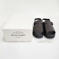 foot the coacher 新品 OPEN TOE SANDALS GLOXI CUT MEDIUM SOLE 8 1/2 定価41800円 サンダル 黒 メンズ フットザコーチャー【中古】5-0415S♪