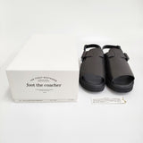 foot the coacher 新品 OPEN TOE SANDALS GLOXI CUT MEDIUM SOLE 8 1/2 定価41800円 サンダル 黒 メンズ フットザコーチャー【中古】5-0415S♪