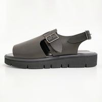 foot the coacher 新品 OPEN TOE SANDALS GLOXI CUT MEDIUM SOLE 9 定価41800円 サンダル ブラック メンズ フットザコーチャー【中古】5-0415S♪