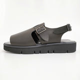 foot the coacher 新品 OPEN TOE SANDALS GLOXI CUT MEDIUM SOLE 9 定価41800円 サンダル ブラック メンズ フットザコーチャー【中古】5-0415S♪
