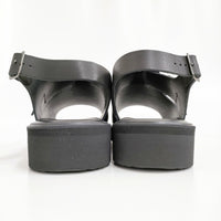 foot the coacher 新品 OPEN TOE SANDALS GLOXI CUT MEDIUM SOLE 9 定価41800円 サンダル ブラック メンズ フットザコーチャー【中古】5-0415S♪