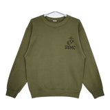 US.ARMY USMC Sweat Shirts トレーナー 裏起毛 スウェット カーキ メンズ ユーエスアーミー/アメリカ軍【中古】5-0705M∞
