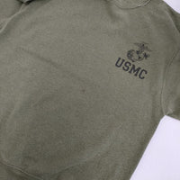 US.ARMY USMC Sweat Shirts トレーナー 裏起毛 スウェット カーキ メンズ ユーエスアーミー/アメリカ軍【中古】5-0705M∞