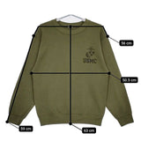 US.ARMY USMC Sweat Shirts トレーナー 裏起毛 スウェット カーキ メンズ ユーエスアーミー/アメリカ軍【中古】5-0705M∞