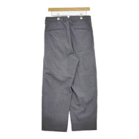 green label relaxing ウォッシャブルトロ 2プリーツ ワイド スラックス パンツ グレー メンズ グリーンレーベルリラクシング【中古】5-0705G∞