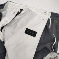 green label relaxing ウォッシャブルトロ 2プリーツ ワイド スラックス パンツ グレー メンズ グリーンレーベルリラクシング【中古】5-0705G∞