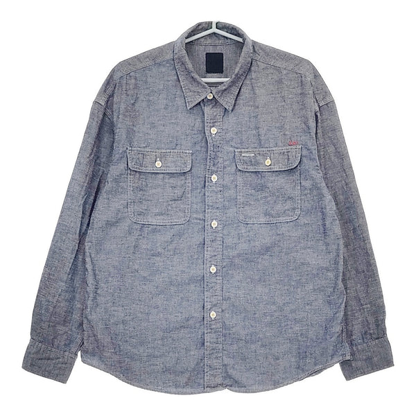VISVIM Indigo Camping Trailer LANGER CHAMBRAY L/S LT.INDIGO 定価73700円 ict 長袖シャツ 24SS ブルー ビズビム/ヴィズヴィム【中古】5-0413M♪