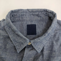 VISVIM Indigo Camping Trailer LANGER CHAMBRAY L/S LT.INDIGO 定価73700円 ict 長袖シャツ 24SS ブルー ビズビム/ヴィズヴィム【中古】5-0413M♪