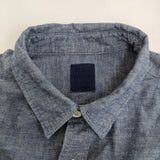 VISVIM Indigo Camping Trailer LANGER CHAMBRAY L/S LT.INDIGO 定価73700円 ict 長袖シャツ 24SS ブルー ビズビム/ヴィズヴィム【中古】5-0413M♪