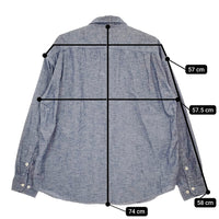 VISVIM Indigo Camping Trailer LANGER CHAMBRAY L/S LT.INDIGO 定価73700円 ict 長袖シャツ 24SS ブルー ビズビム/ヴィズヴィム【中古】5-0413M♪
