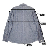 VISVIM Indigo Camping Trailer LANGER CHAMBRAY L/S LT.INDIGO 定価73700円 ict 長袖シャツ 24SS ブルー ビズビム/ヴィズヴィム【中古】5-0413M♪