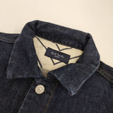 Paul Smith JEANS WASHED STRETCH-DENIM SHORT BLOUSON 定価30800円 553907 819HGW デニムジャケット ネイビー メンズ ポールスミスジーンズ【中古】5-0705M∞