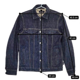 Paul Smith JEANS WASHED STRETCH-DENIM SHORT BLOUSON 定価30800円 553907 819HGW デニムジャケット ネイビー メンズ ポールスミスジーンズ【中古】5-0705M∞