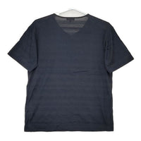 PAUL SMITH COLLECTION ヘンリーネック ボーダー 日本製 半袖Ｔシャツ カットソー ネイビー ブラック メンズ ポールスミスコレクション【中古】5-0609S∞