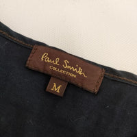 PAUL SMITH COLLECTION ヘンリーネック ボーダー 日本製 半袖Ｔシャツ カットソー ネイビー ブラック メンズ ポールスミスコレクション【中古】5-0609S∞
