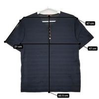 PAUL SMITH COLLECTION ヘンリーネック ボーダー 日本製 半袖Ｔシャツ カットソー ネイビー ブラック メンズ ポールスミスコレクション【中古】5-0609S∞