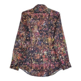 Paul Smith 総柄 23269 md 403m 長袖シャツ ワインレッド ブラック メンズ ポール・スミス【中古】5-0705M∞