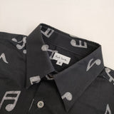 Paul Smith 音符柄 総柄 243257 958MN 長袖シャツ チャコールグレー メンズ ポール・スミス【中古】5-0705M∞