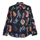 Paul Smith ロープ柄 164409 916M 長袖シャツ ネイビー マルチカラー メンズ ポール・スミス【中古】5-0705M∞