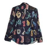 Paul Smith ロープ柄 164409 916M 長袖シャツ ネイビー マルチカラー メンズ ポール・スミス【中古】5-0705M∞