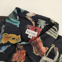 Paul Smith ロープ柄 164409 916M 長袖シャツ ネイビー マルチカラー メンズ ポール・スミス【中古】5-0705M∞