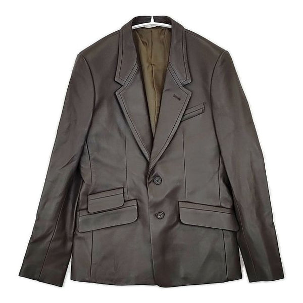 PAUL SMITH COLLECTION 新品 ラムレザー 羊革 テーラードジャケット ブラウン メンズ ポールスミスコレクション【中古】5-1009T∞