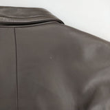 PAUL SMITH COLLECTION 新品 ラムレザー 羊革 テーラードジャケット ブラウン メンズ ポールスミスコレクション【中古】5-1009T∞