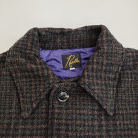Needles Car Coat Wool Glen Plaid 定価86900円 pu097 サイズS コート 24AW ブラウン メンズ ニードルス【中古】5-0912T♪