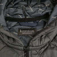 LAVENHAM キルティングフーディー イギリス製 lvh-19-bp サイズS キルティングジャケット ブラック メンズ ラベンハム【中古】5-0912T♪