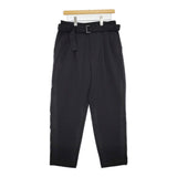 WIRROW Cavalry Twill Belted Pants 定価47300円 112317-224 サイズ2 ウール パンツ 24AW ブラック メンズ ウィロウ【中古】5-0905T♪