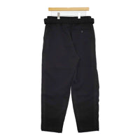 WIRROW Cavalry Twill Belted Pants 定価47300円 112317-224 サイズ2 ウール パンツ 24AW ブラック メンズ ウィロウ【中古】5-0905T♪
