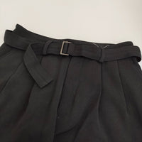 WIRROW Cavalry Twill Belted Pants 定価47300円 112317-224 サイズ2 ウール パンツ 24AW ブラック メンズ ウィロウ【中古】5-0905T♪