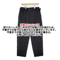 WIRROW Cavalry Twill Belted Pants 定価47300円 112317-224 サイズ2 ウール パンツ 24AW ブラック メンズ ウィロウ【中古】5-0905T♪