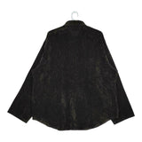 barbell object バーベルオブジェクト 新品 john別注velveteen zip po ベロアハーフジップ 長袖シャツ 24SS ブラック メンズ【中古】5-0523M♪#