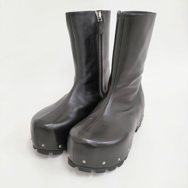 JIL SANDER + Side Zip Ankle Boot 定価254100円 サイズ42 J50WU0020/P4942 ブーツ 24AW ブラック メンズ ジルサンダー【中古】5-0514T♪