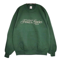 JERZEES ジャージーズ 新品 90S デッドストック USA製 サイズL 90年代 裏起毛 クルーネック スウェット グリーン メンズ【中古】5-0805T♪
