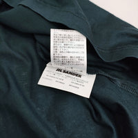 JIL SANDER 709002 MF245008 サイズM Vネック 半袖Ｔシャツ カットソー ダークグリーン メンズ ジルサンダー【中古】5-0713S♪