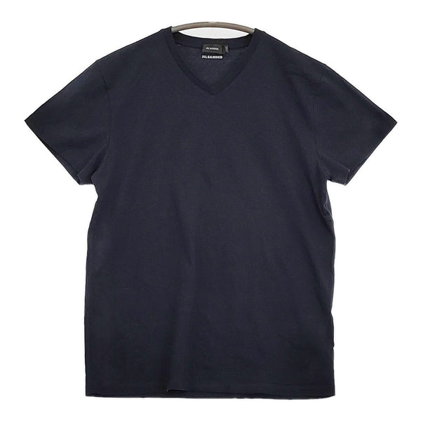 JIL SANDER jsmg706006mg24730852 サイズM 無地 Vネック 半袖Ｔシャツ カットソー ネイビー メンズ ジルサンダー【中古】5-0713S♪