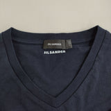 JIL SANDER jsmg706006mg24730852 サイズM 無地 Vネック 半袖Ｔシャツ カットソー ネイビー メンズ ジルサンダー【中古】5-0713S♪