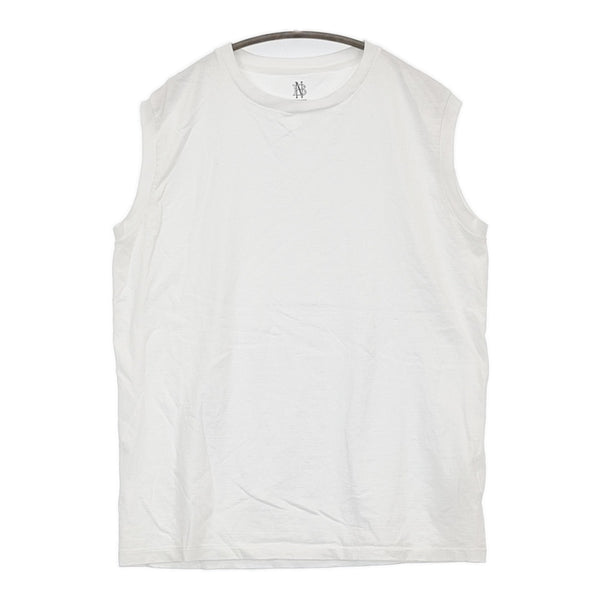 BATONER MERIYASU NO SLEEVE コットン ノースリーブ サイズ2 BN-24SM-062 定価9900円 カットソー 24SS ホワイト メンズ バトナー【中古】5-0704S♪