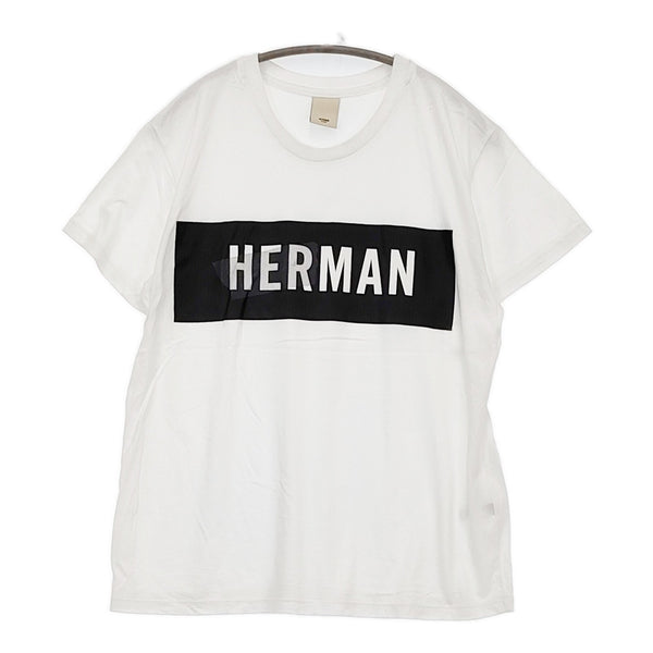 HERMAN HOMME ハーマンオム Ron Herman ロゴプリント サイズM 半袖Ｔシャツ カットソー ホワイト メンズ ロンハーマン【中古】5-0704S♪