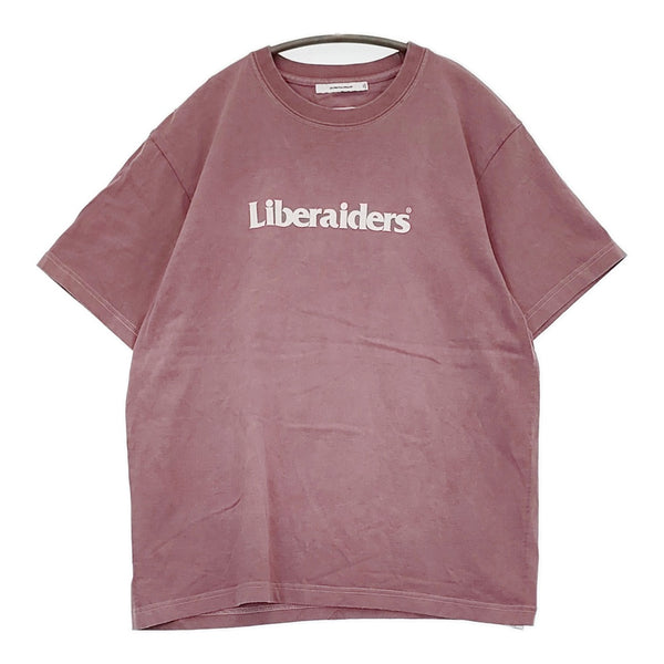 Liberaiders Destination Unknown サイズM ロゴプリント 半袖Ｔシャツ カットソー ピンク メンズ リベレイダース【中古】5-0704S♪