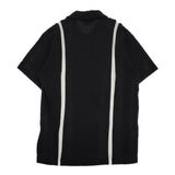 COMME des GARCONS HOMME DEUX 鹿の子 切替 DI-T011 M ポロシャツ AD2021 ブラック ホワイト メンズ コムデギャルソンオムドゥ【中古】5-0713S♪