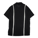 COMME des GARCONS HOMME DEUX 鹿の子 切替 DI-T011 M ポロシャツ AD2021 ブラック ホワイト メンズ コムデギャルソンオムドゥ【中古】5-0713S♪