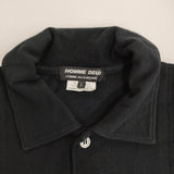 COMME des GARCONS HOMME DEUX 鹿の子 切替 DI-T011 M ポロシャツ AD2021 ブラック ホワイト メンズ コムデギャルソンオムドゥ【中古】5-0713S♪