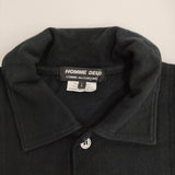 COMME des GARCONS HOMME DEUX 鹿の子 切替 DI-T011 M ポロシャツ AD2021 ブラック ホワイト メンズ コムデギャルソンオムドゥ【中古】5-0713S♪