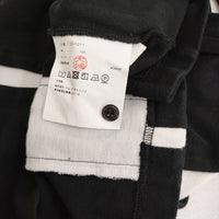 COMME des GARCONS HOMME DEUX 鹿の子 切替 DI-T011 M ポロシャツ AD2021 ブラック ホワイト メンズ コムデギャルソンオムドゥ【中古】5-0713S♪